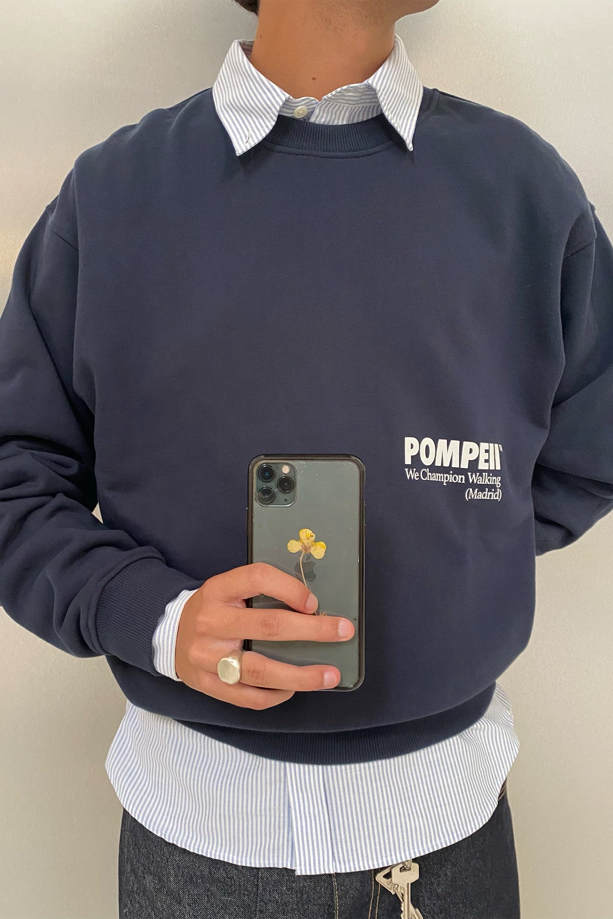 POMPEII NAVY CREW NECK