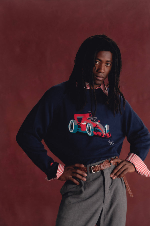 RACING KNIT JUMPER