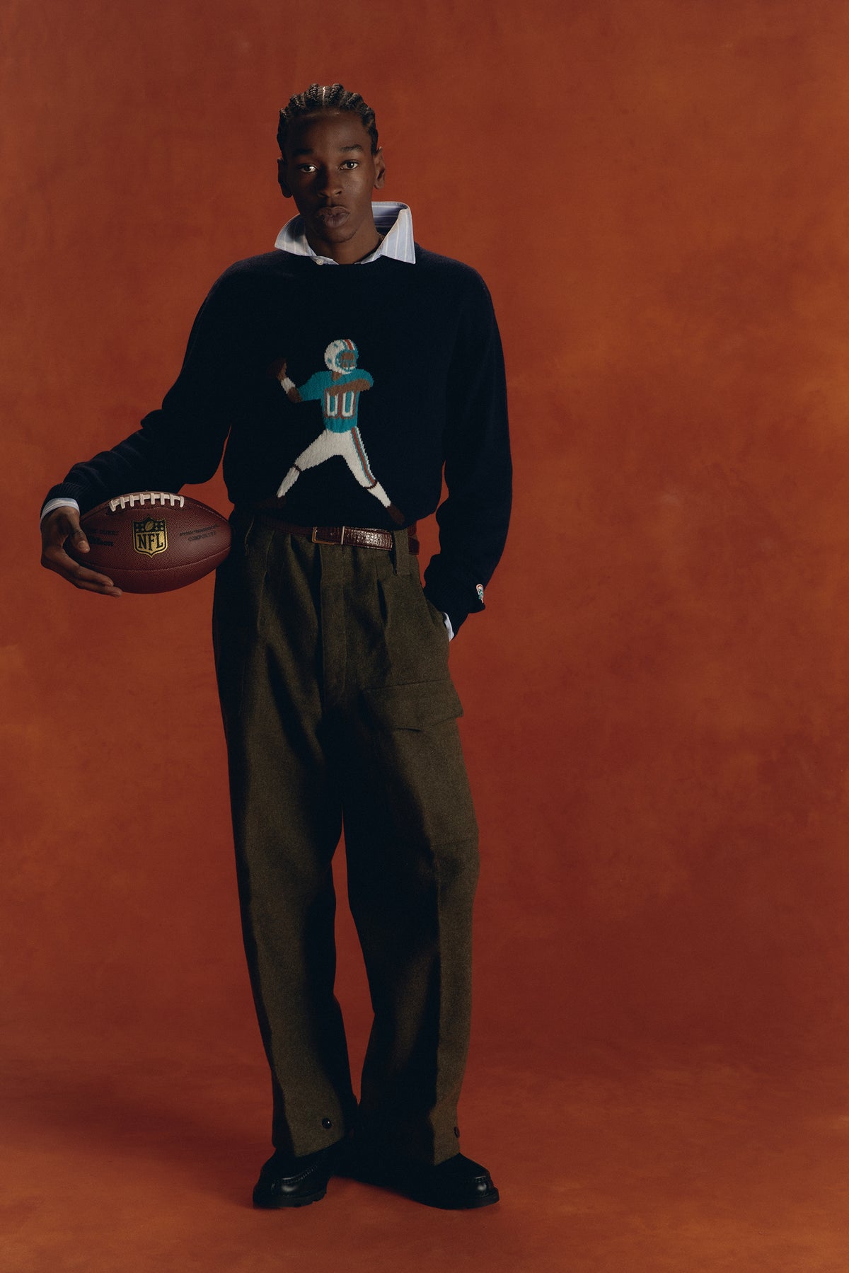 QUARTERBACK CREW NECK KNIT