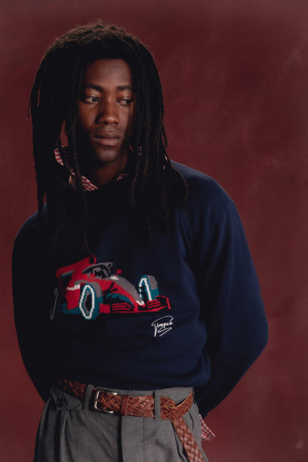 RACING KNIT JUMPER
