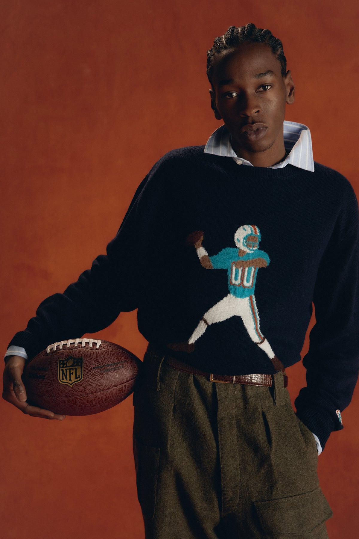 QUARTERBACK CREW NECK KNIT