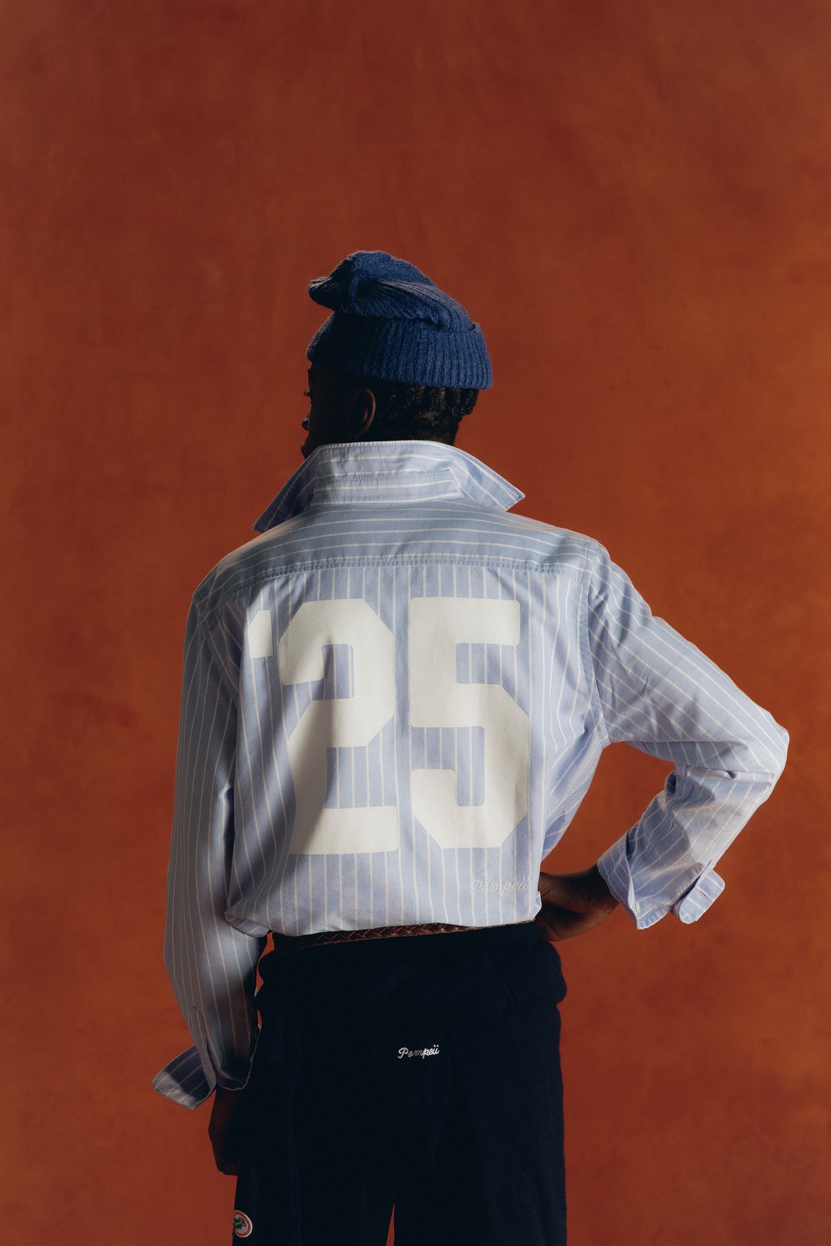 MATCH BLUE STRIPE REGULAR SHIRT