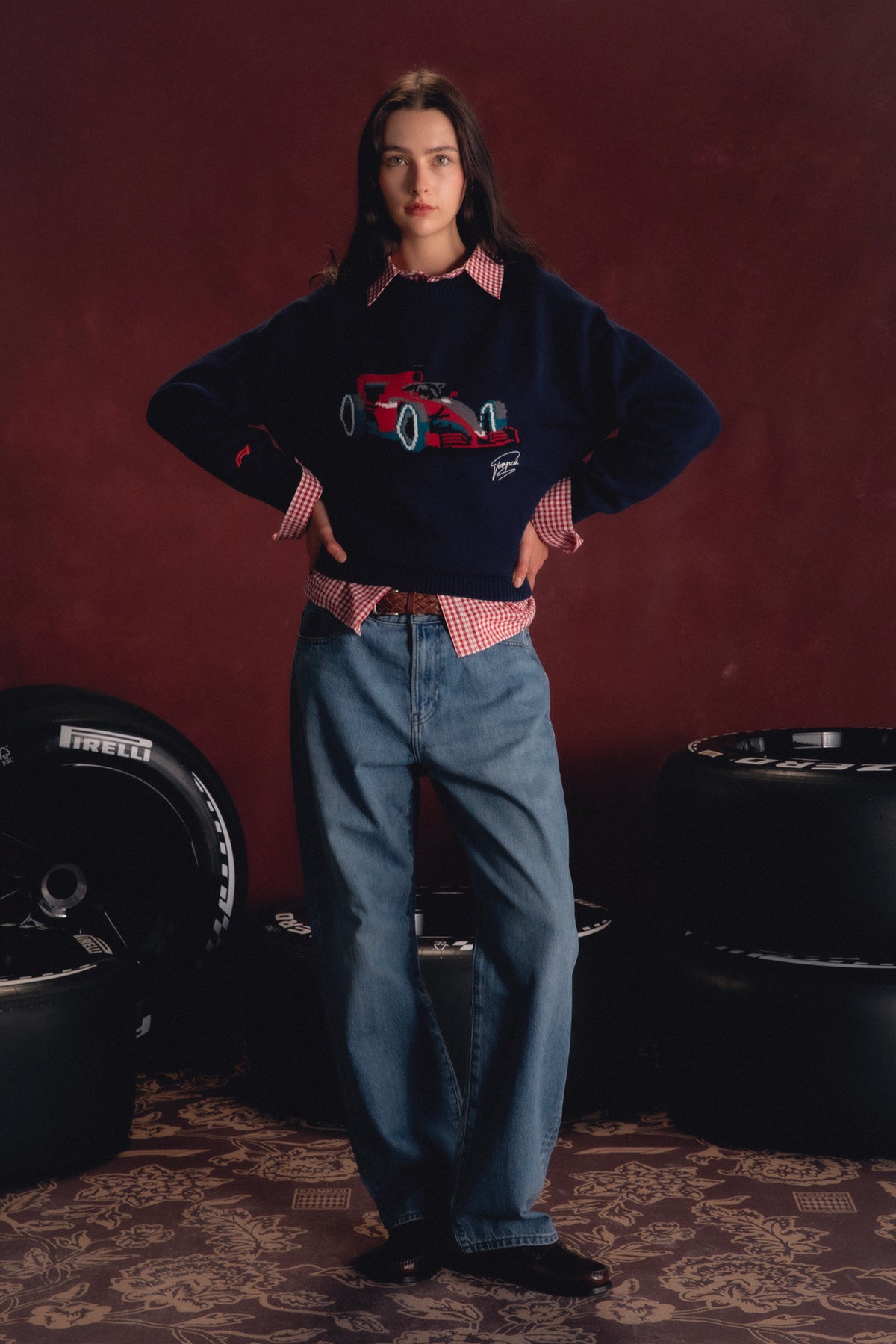RACING KNIT JUMPER