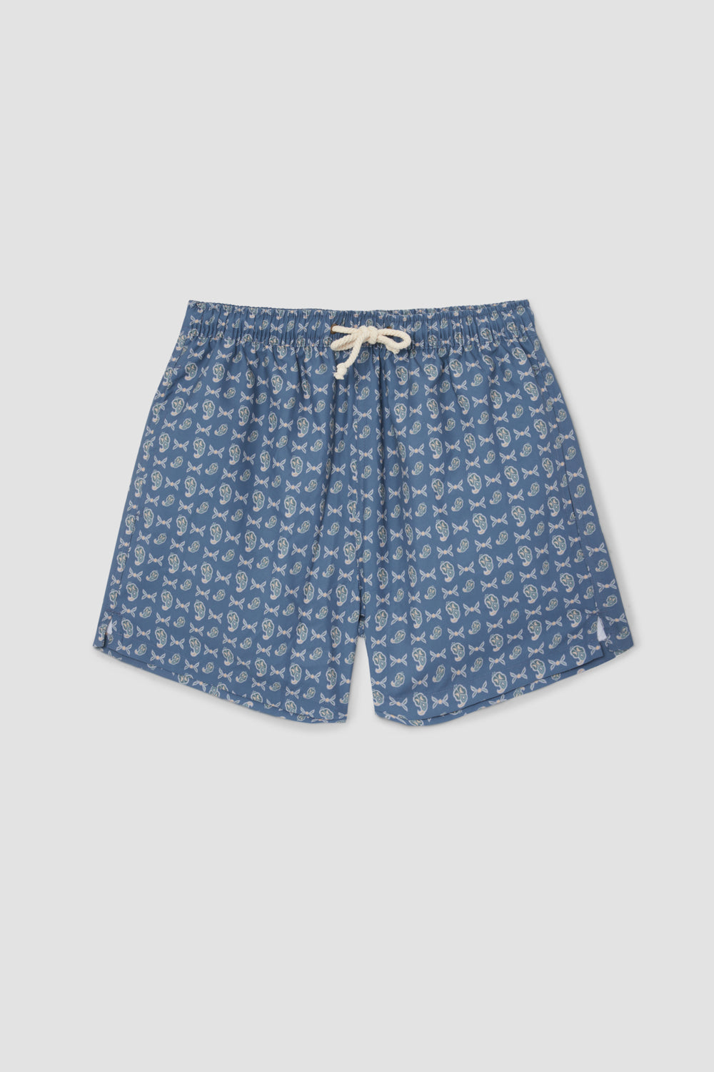 SHORT DE BAIN BLEU ARDOISE MICRO PAISLEY