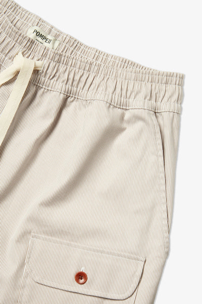 CARGO OAT STRIPED SHORTS