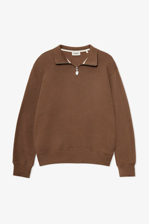 CEDAR BROWN RIBBED ZIPPER