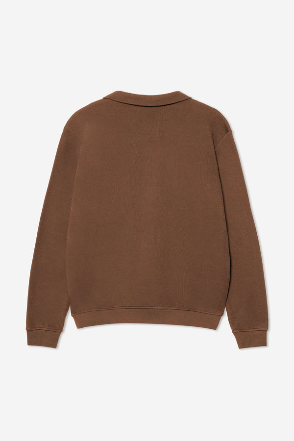 CEDAR BROWN RIBBED ZIPPER