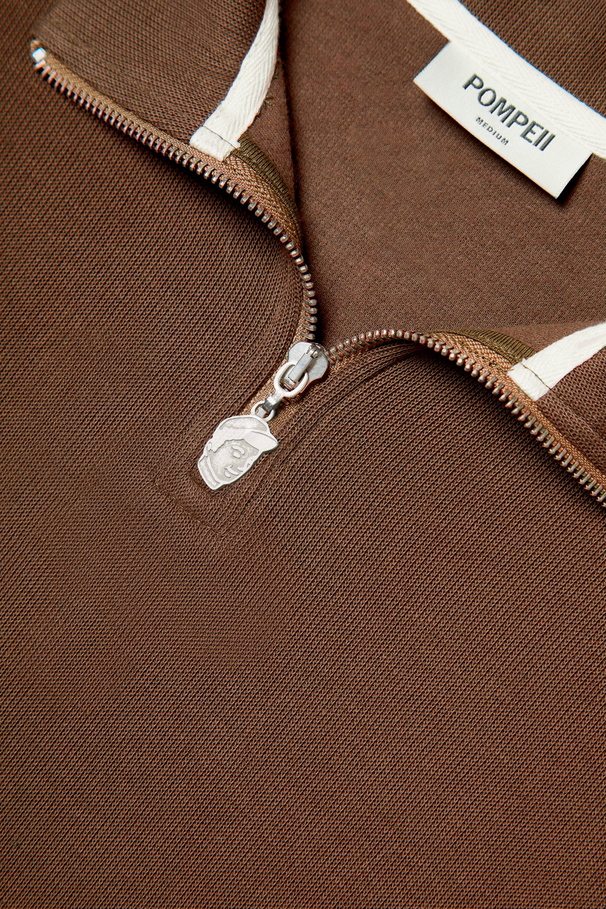 CEDAR BROWN RIBBED ZIPPER