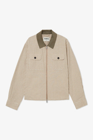 CHECKED LIGHT COTTON HARRINGTON