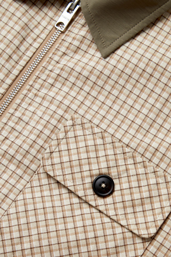CHECKED LIGHT COTTON HARRINGTON