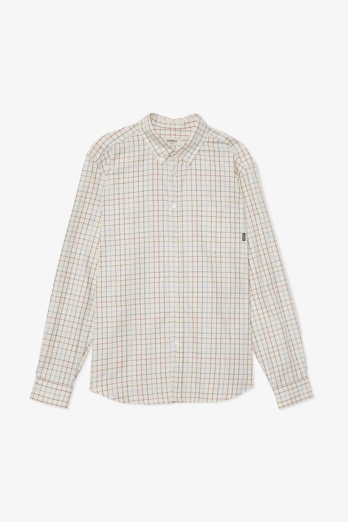 CHECK WINE COTTON SHIRT