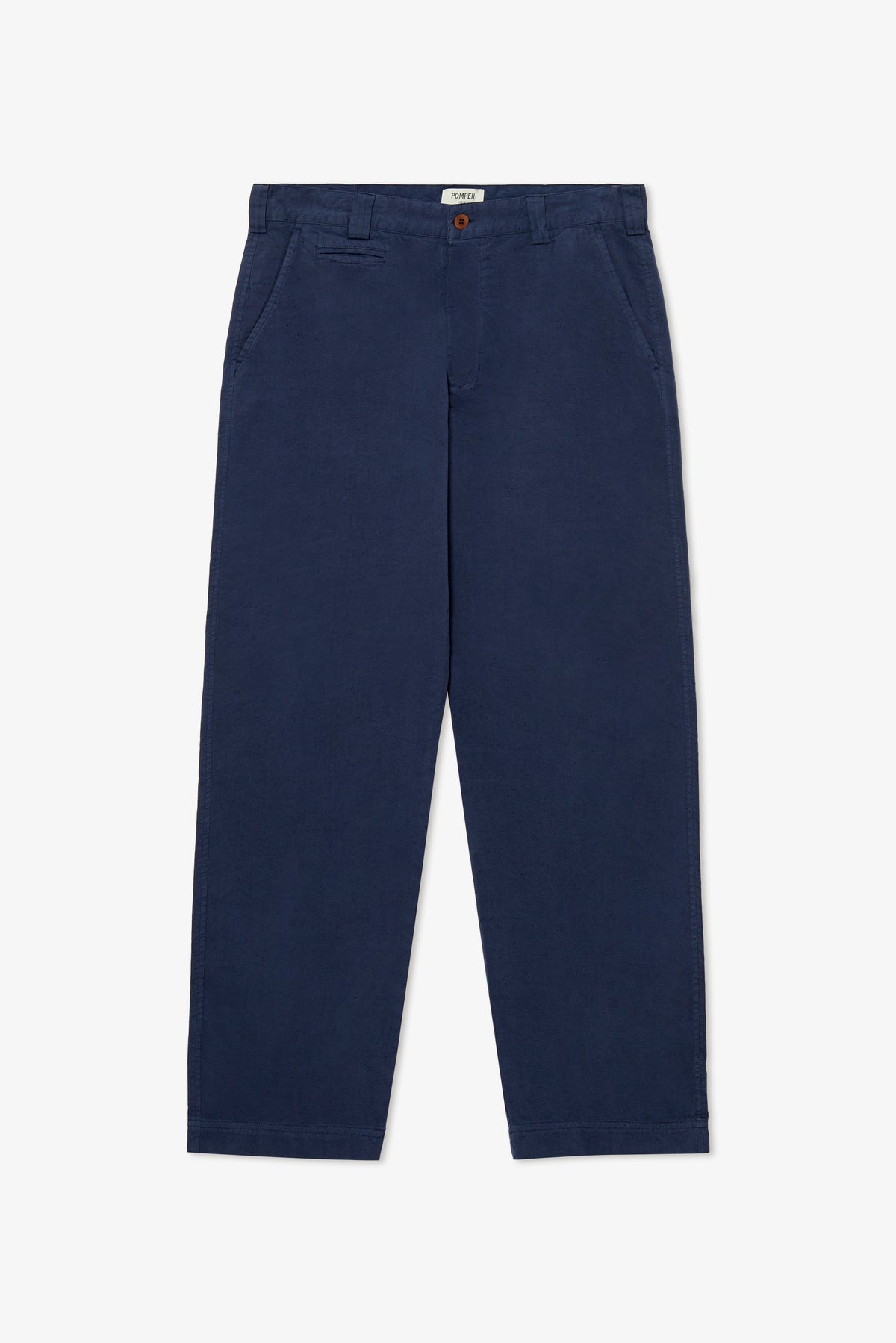 SLUB COTTON CHINO NAVY TROUSER