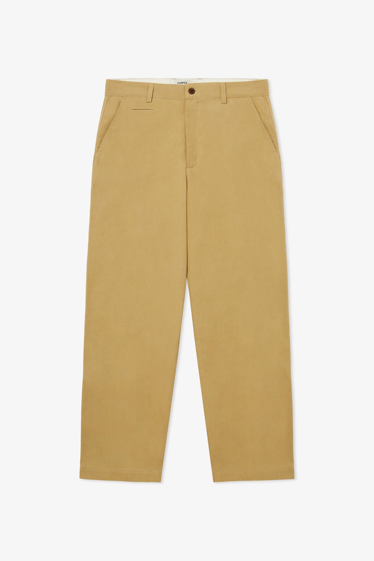 SLUB COTTON CHINO OCHRE TROUSER