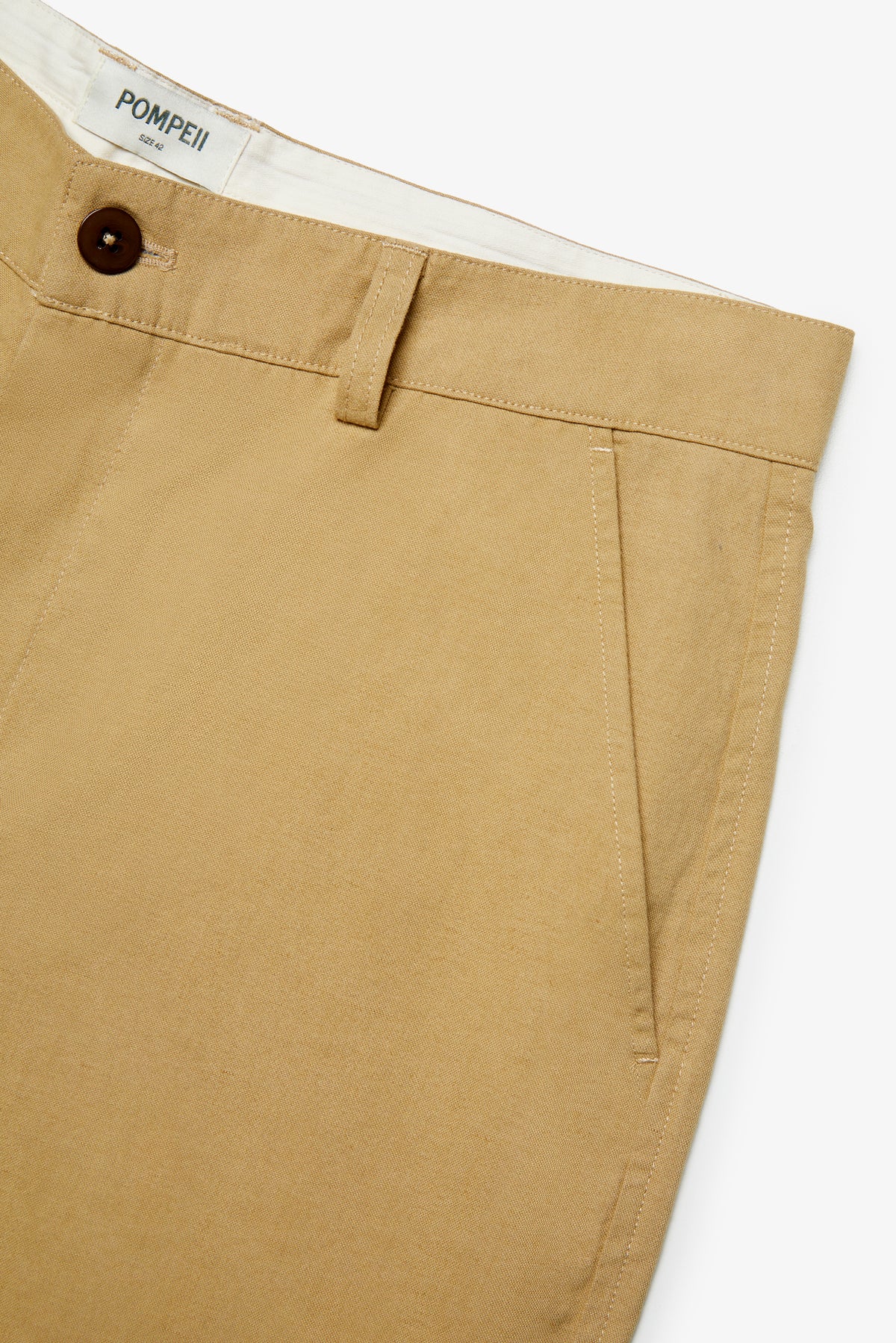 SLUB COTTON CHINO OCHRE TROUSER