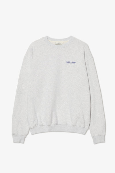 CREATIVE AGENCY LIGHT GREY MELLANGE RELAXED CREWNECK