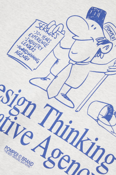 CREATIVE AGENCY LIGHT GREY MELLANGE RELAXED CREWNECK
