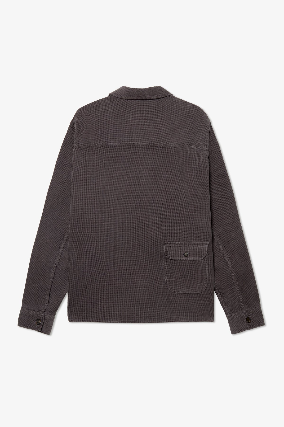 CHARCOAL GREY WAFFLE CORD CHORE JACKET
