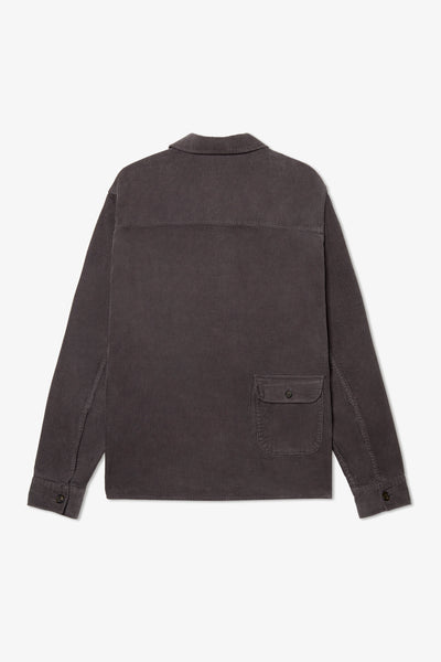 CHARCOAL GREY WAFFLE CORD CHORE JACKET