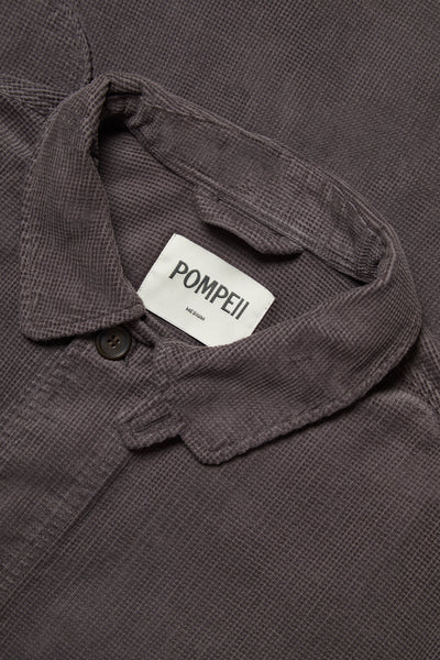 CHARCOAL GREY WAFFLE CORD CHORE JACKET