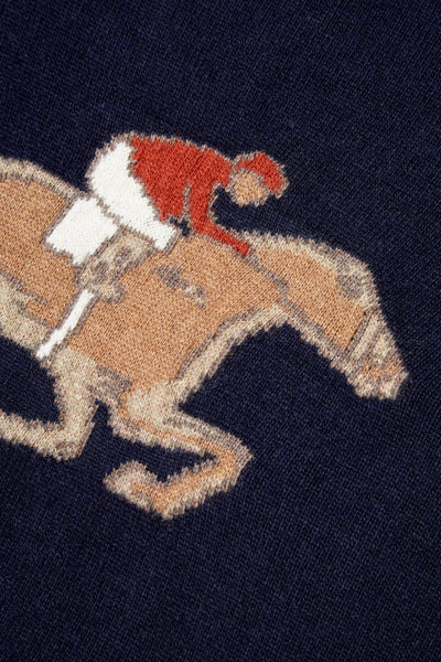 EQUESTRIAN NAVY KNIT SWEATER