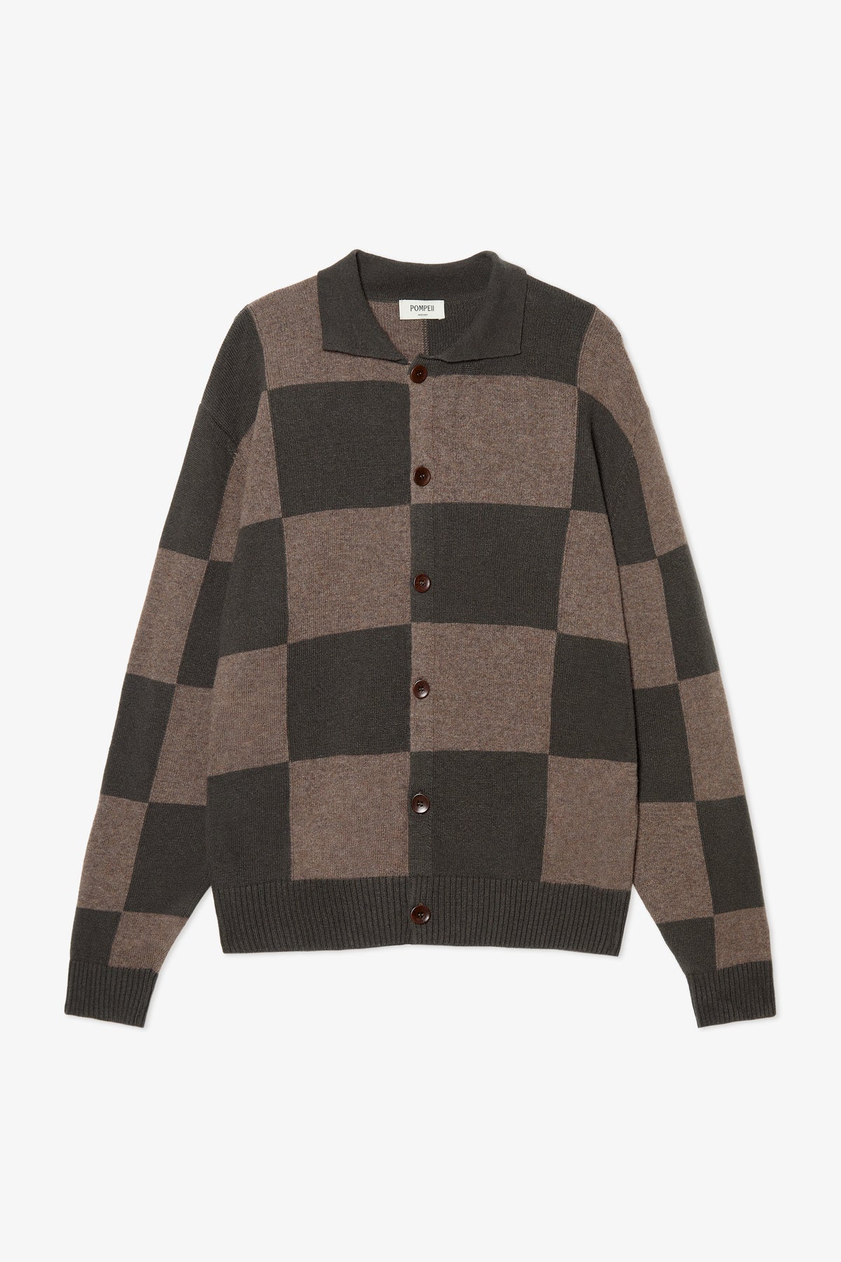 GREEN CHECKED CARDIGAN POLO