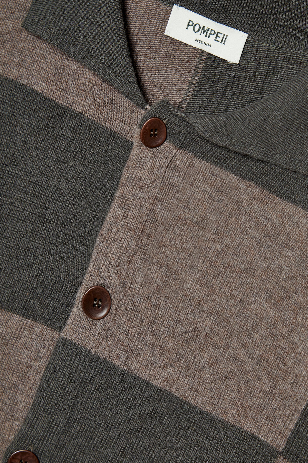 GREEN CHECKED CARDIGAN POLO