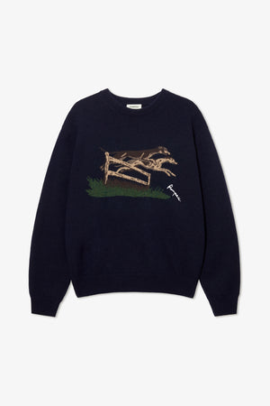 GREYHOUND NAVY SWEATER