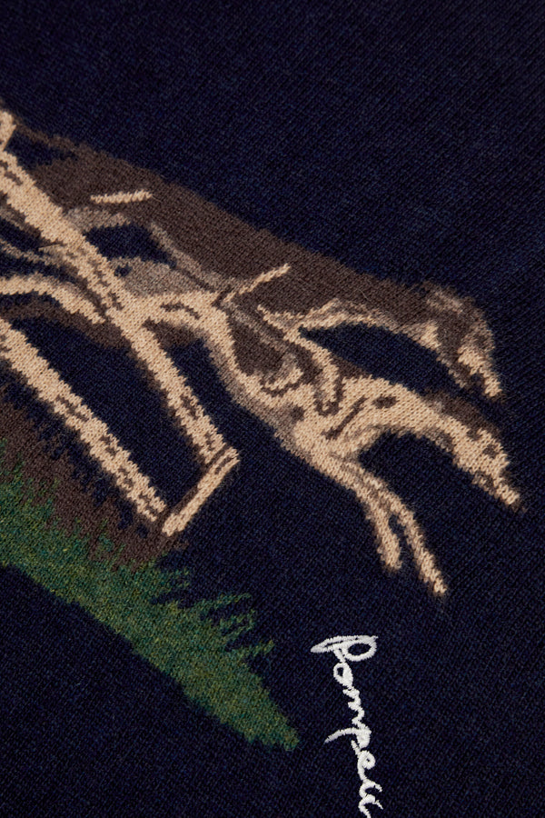 GREYHOUND NAVY SWEATER