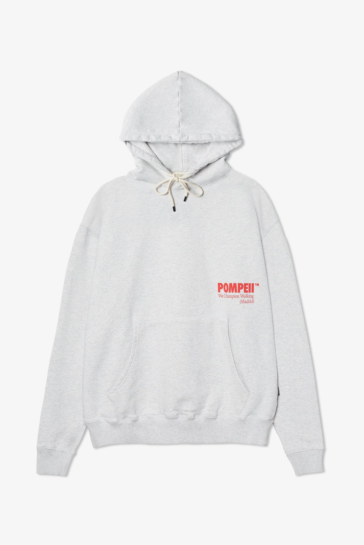 POMPEII LIGHT GREY MELLANGE REGULAR HOODIE