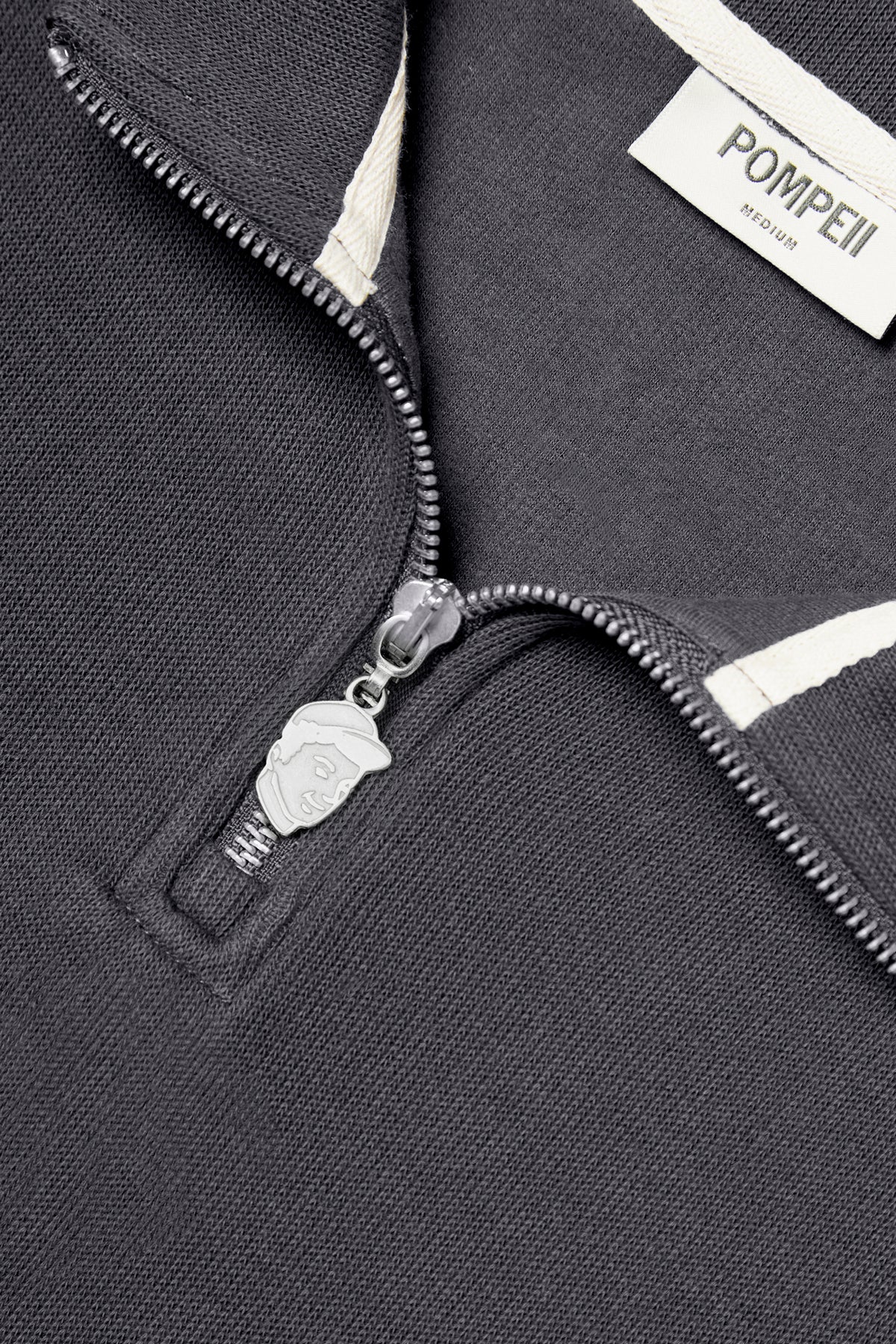 CHARCOAL GREY ZIPPER