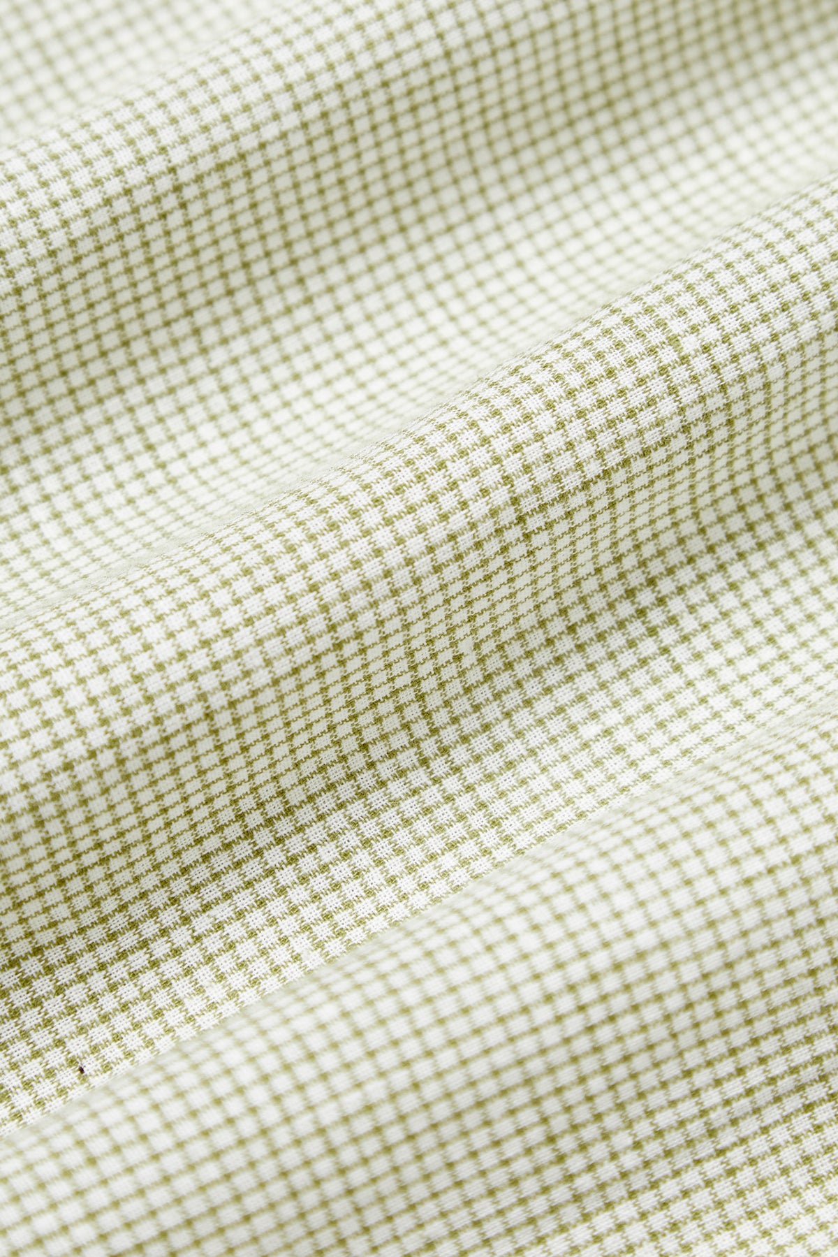 CAMISA CORTA DE LINO CON MICROCUADROS COLOR CAQUI