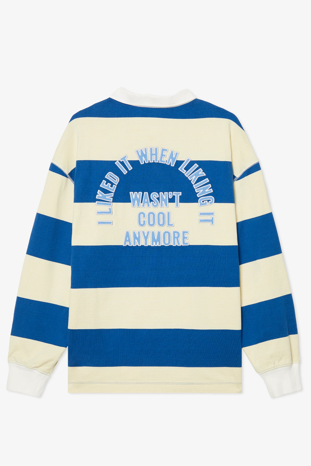 LEMON / AZURE STRIPED POLO SWEAT