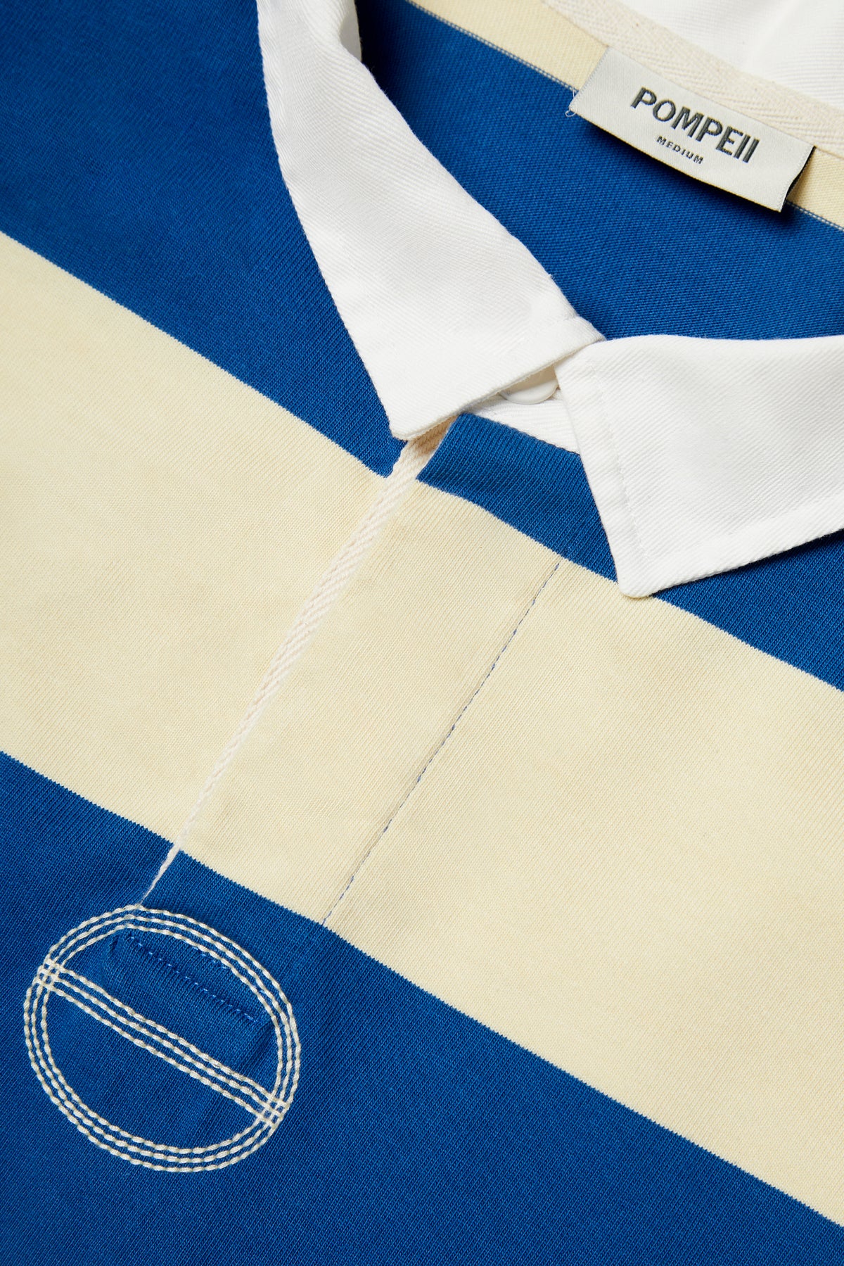 LEMON / AZURE STRIPED POLO SWEAT