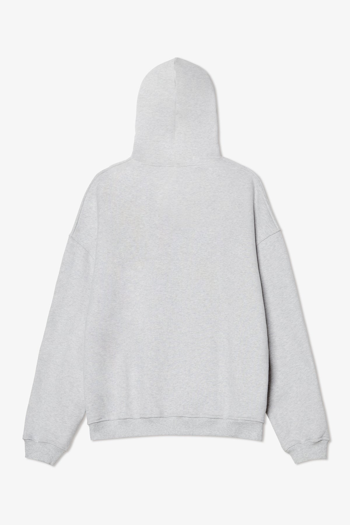 LIGHT GREY MÉLANGE ZIPPED HOODIE