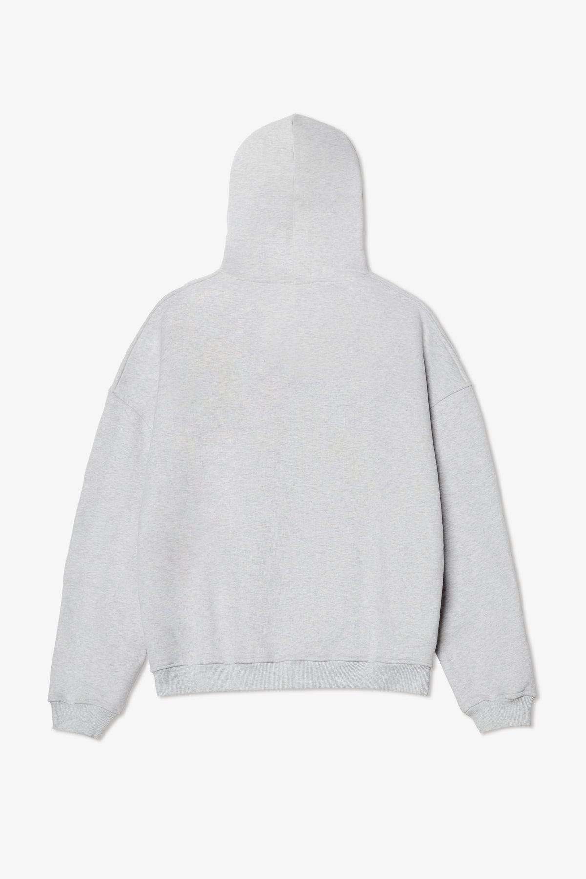 LIGHT GREY MÉLANGE ZIPPED HOODIE