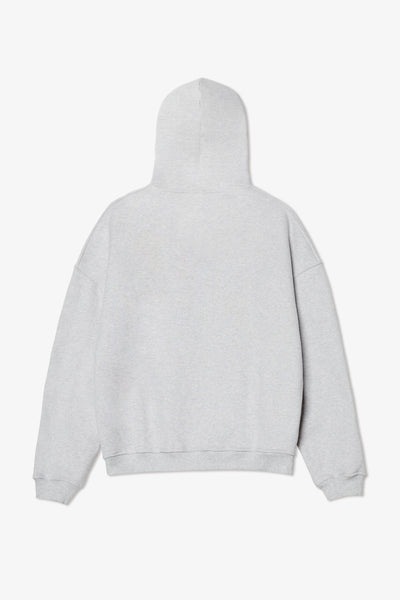LIGHT GREY MÉLANGE ZIPPED HOODIE