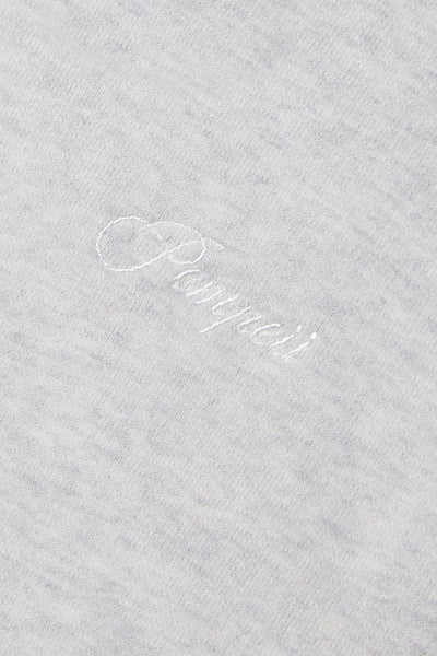 LIGHT GREY MÉLANGE ZIPPED HOODIE