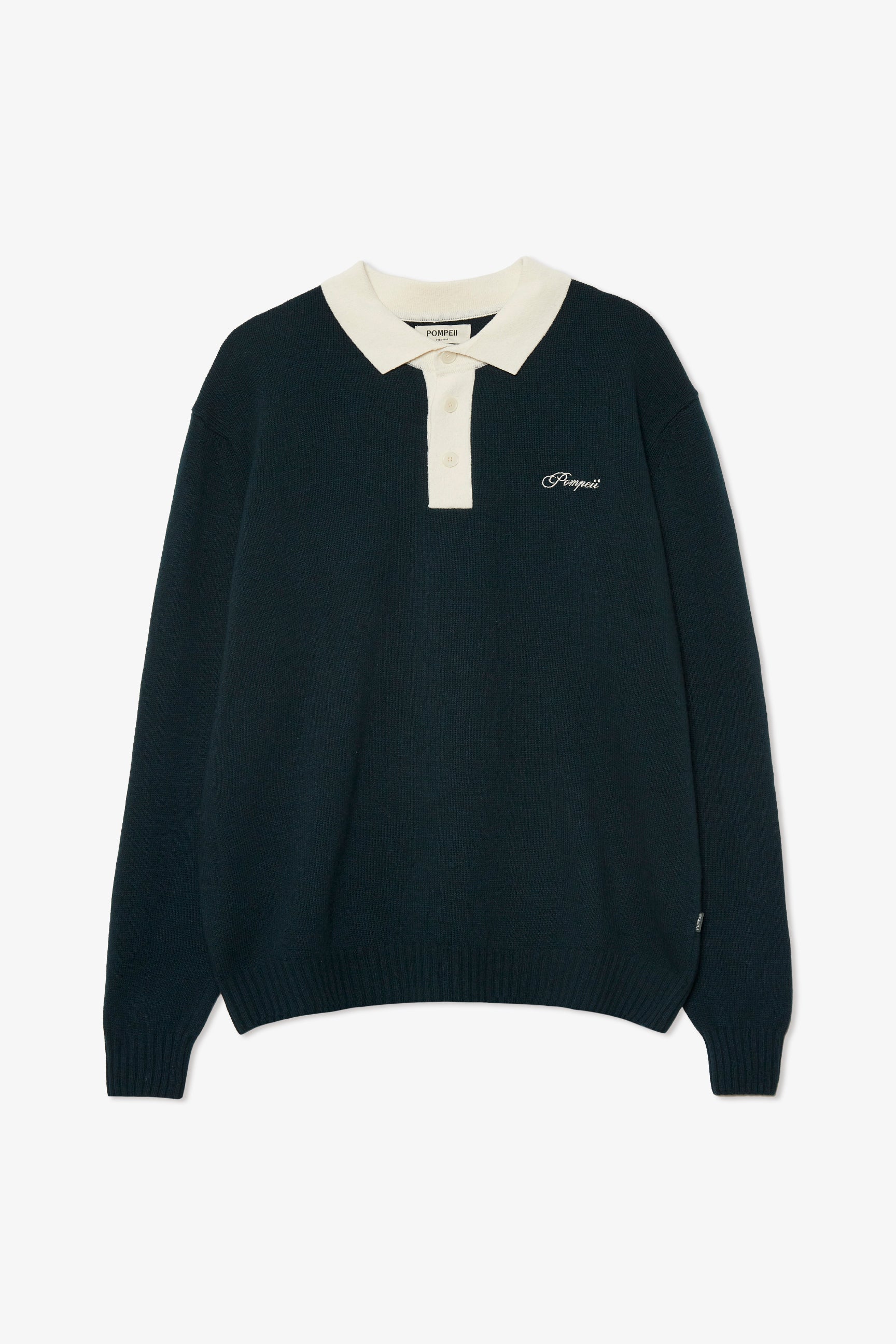 LOGO PINE WOOL KNIT POLO