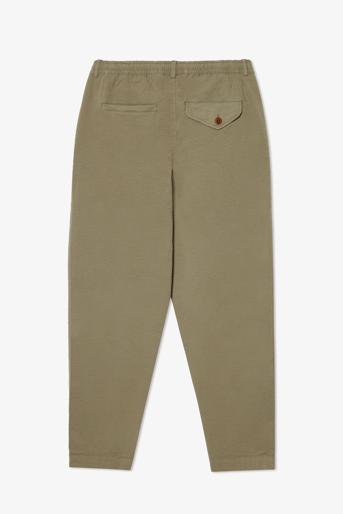 LOOSE KHAKI SEERSUCKER TROUSER