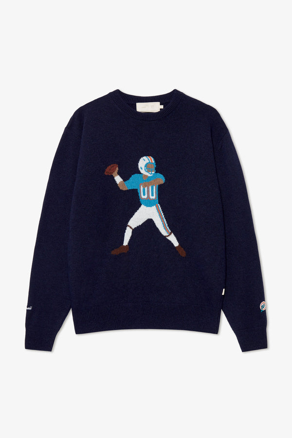 QUARTERBACK CREW NECK KNIT