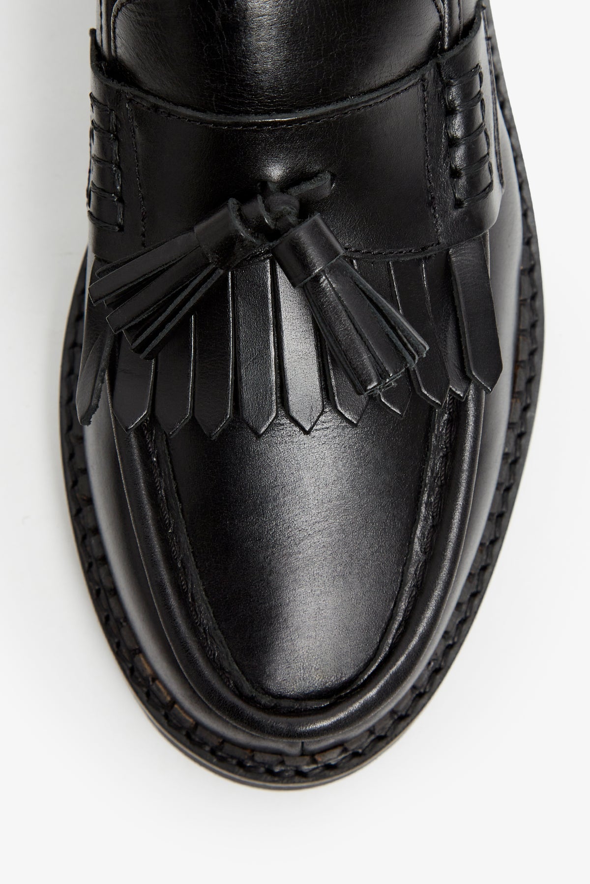 MODENA LEATHER TASSEL BLACK