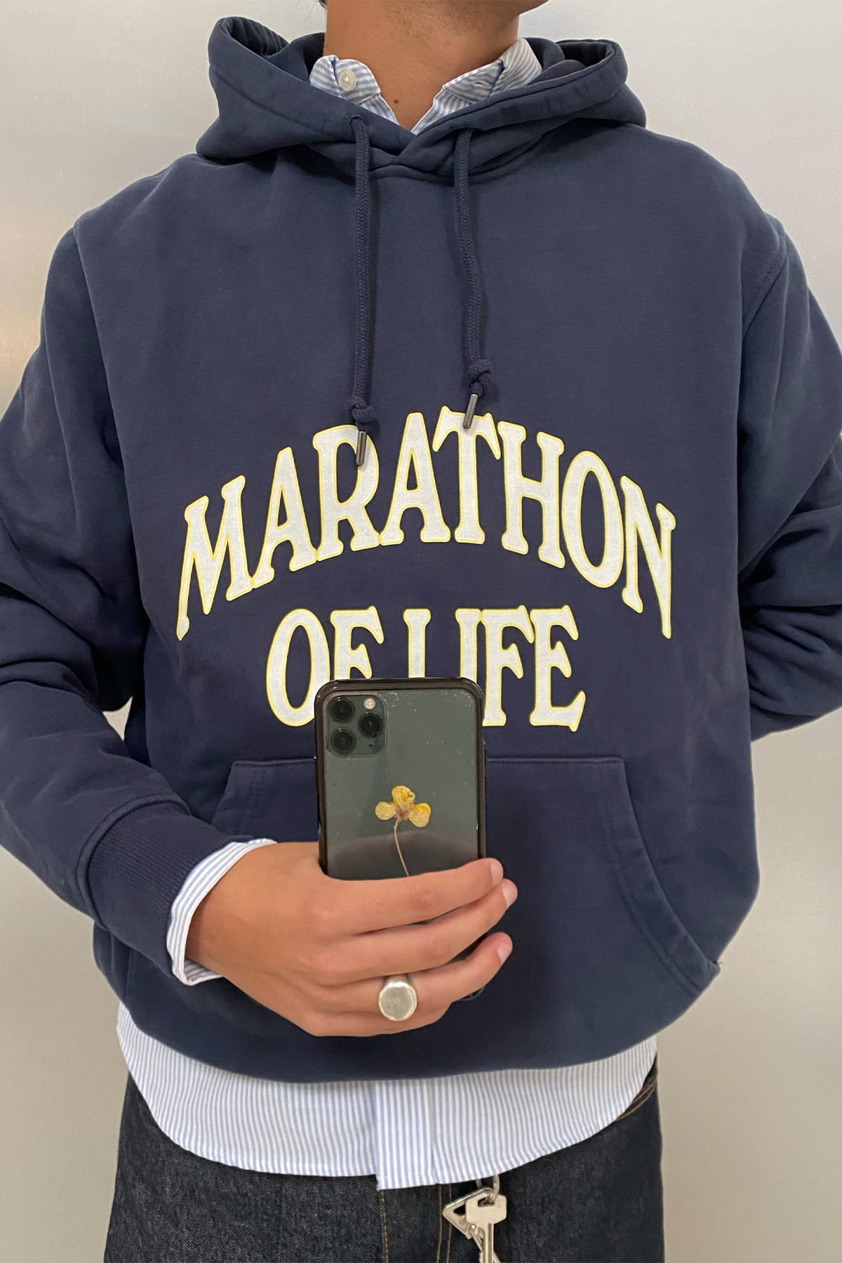 MARATHON REGULAR NAVY HOODIE