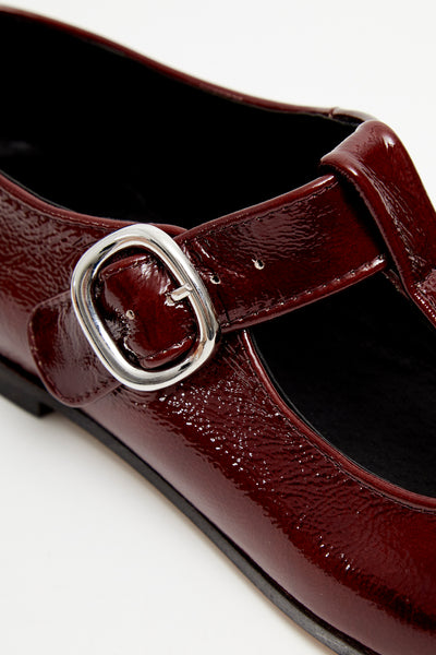 NARA PATENT LEATHER MAROON