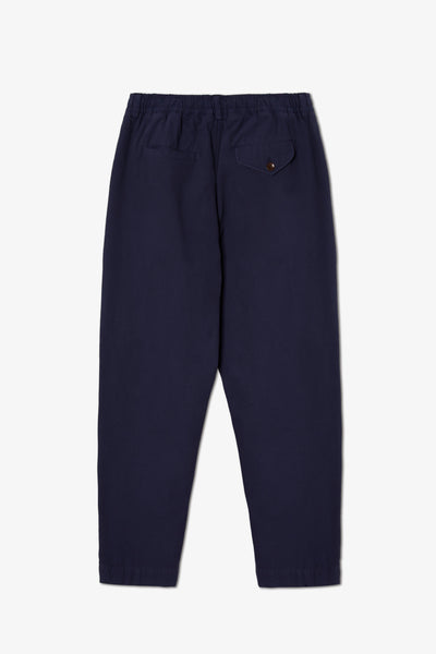 NAVY CANVAS LOOSE TROUSER