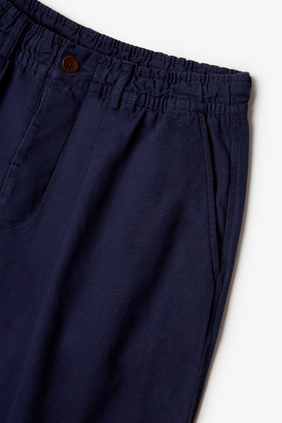 NAVY CANVAS LOOSE TROUSER