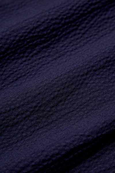 NAVY SEERSUCKER CHORE JACKET