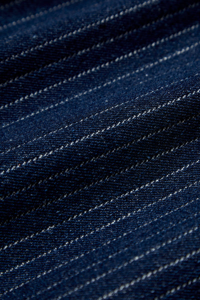 NAVY STRIPED 5 - POCKET DENIM