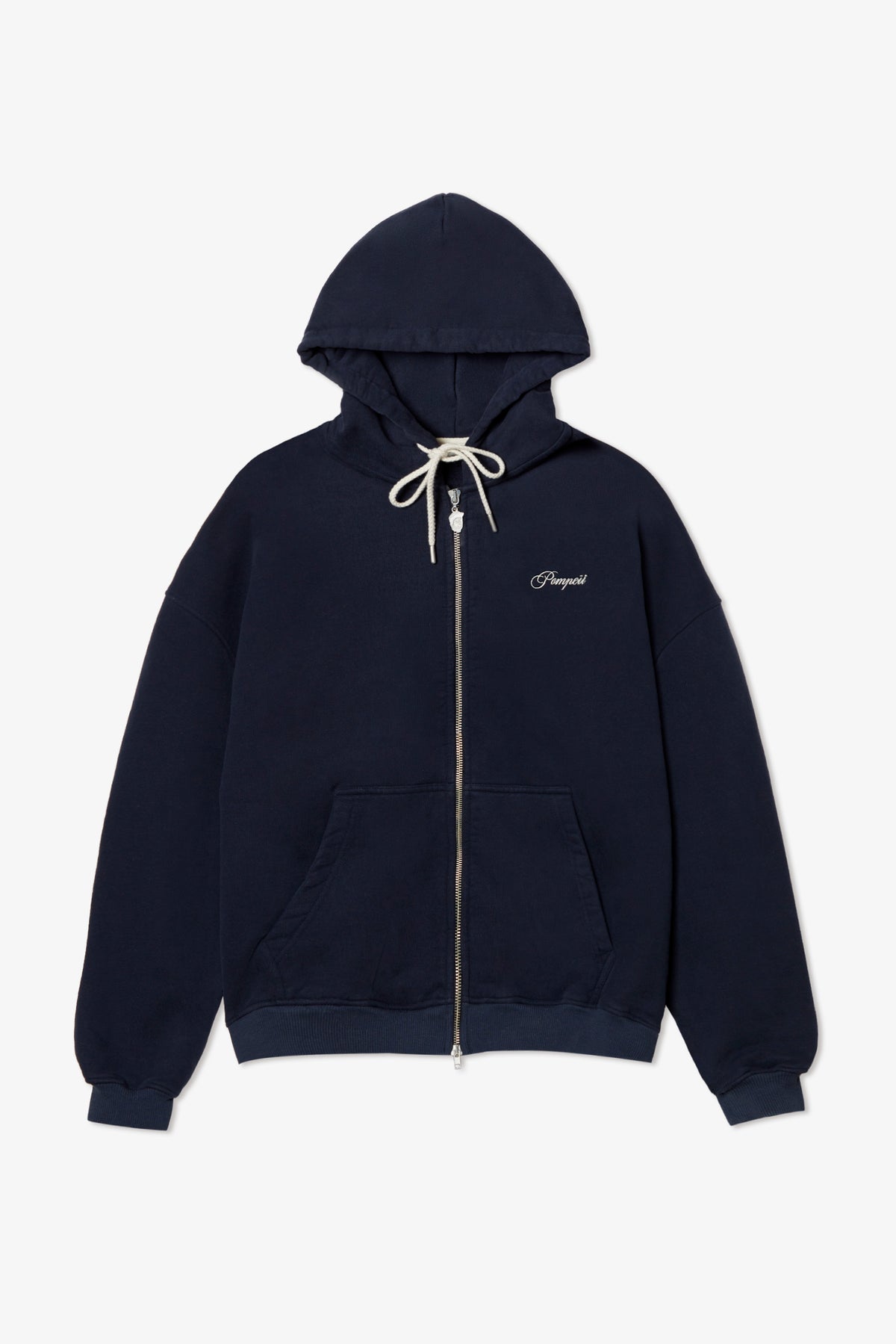 NAVY ZIPPED HOODIE