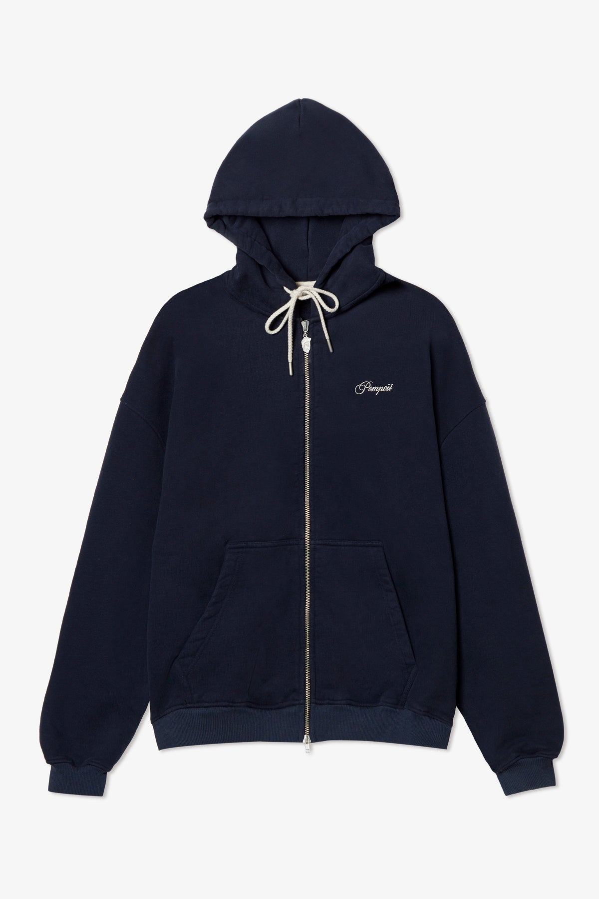 NAVY ZIPPED HOODIE