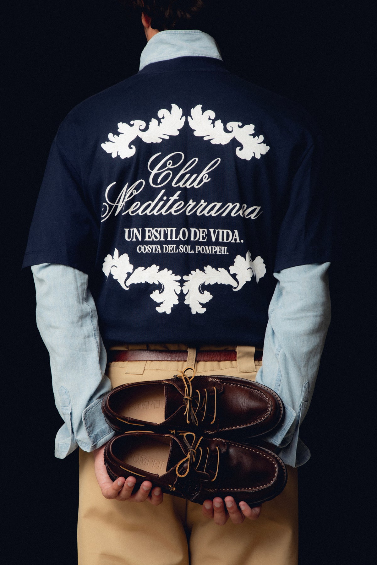 CLUB MEDITERRANEA NAVY BOXY TEE